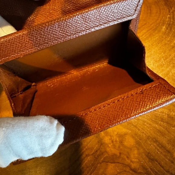 Louis Vuitton Monogram Porte Monnaie Plat Coin Purse Wallet Brown/ - Picture 12 of 15